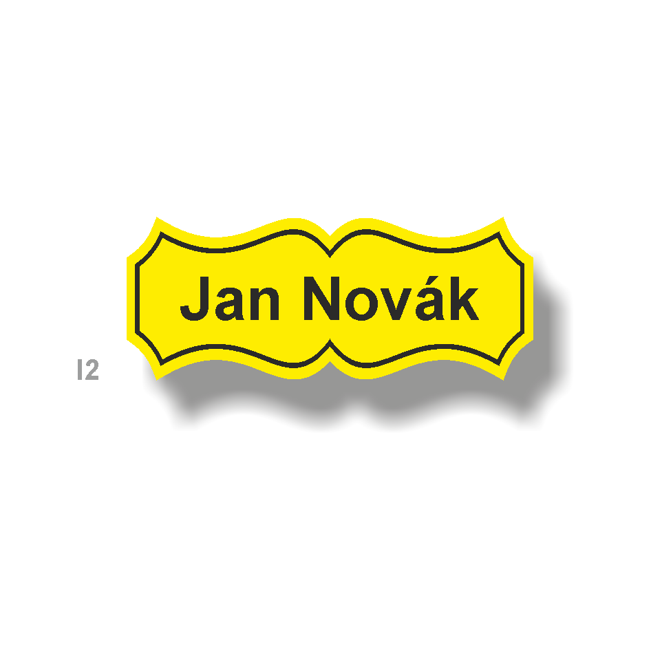 Štítky plastové - materiál matný žlutý plast