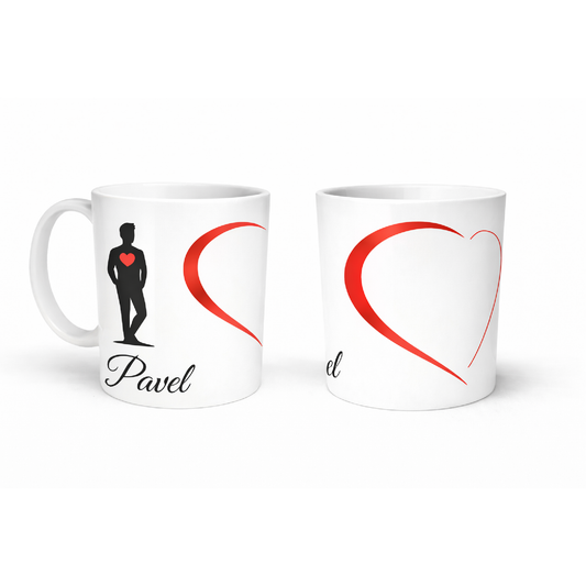 Párové valentýnské Hrnečky - vzor A - 2ks