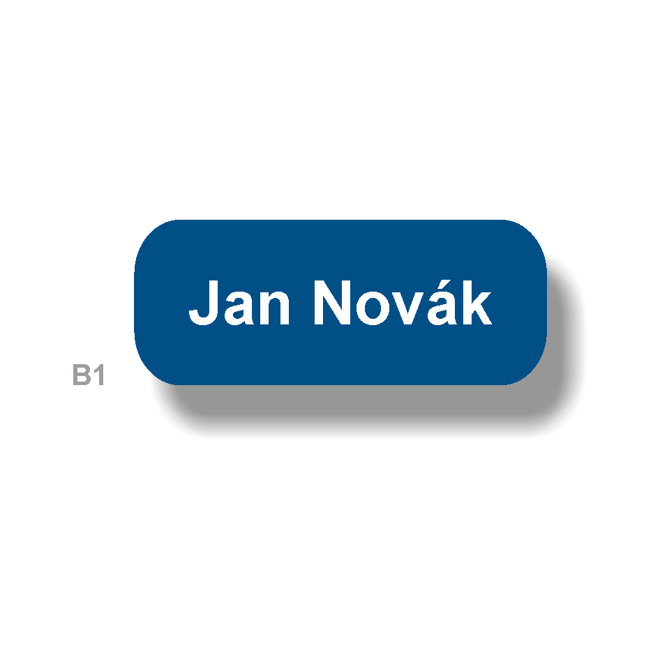 Štítky plastové - materiál matný modrý plast