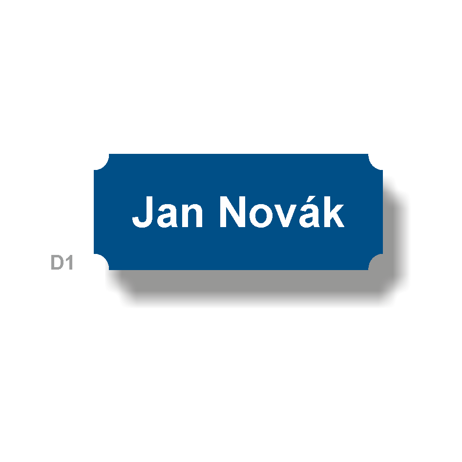 Štítky plastové - materiál matný modrý plast