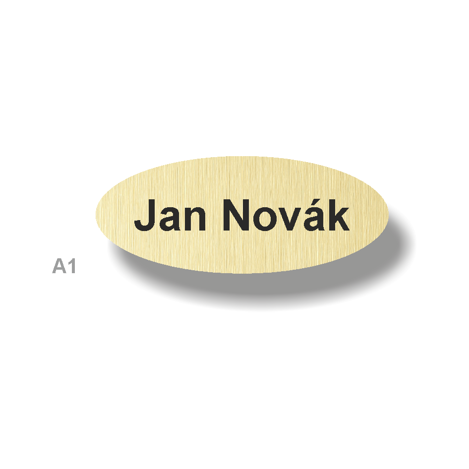 Štítky plastové - materiál zlatý metalický plast