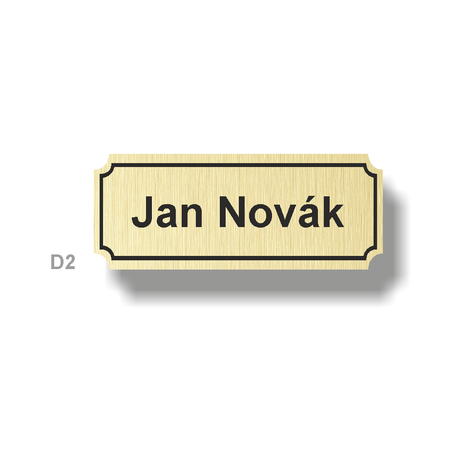 Štítky plastové - materiál zlatý metalický plast