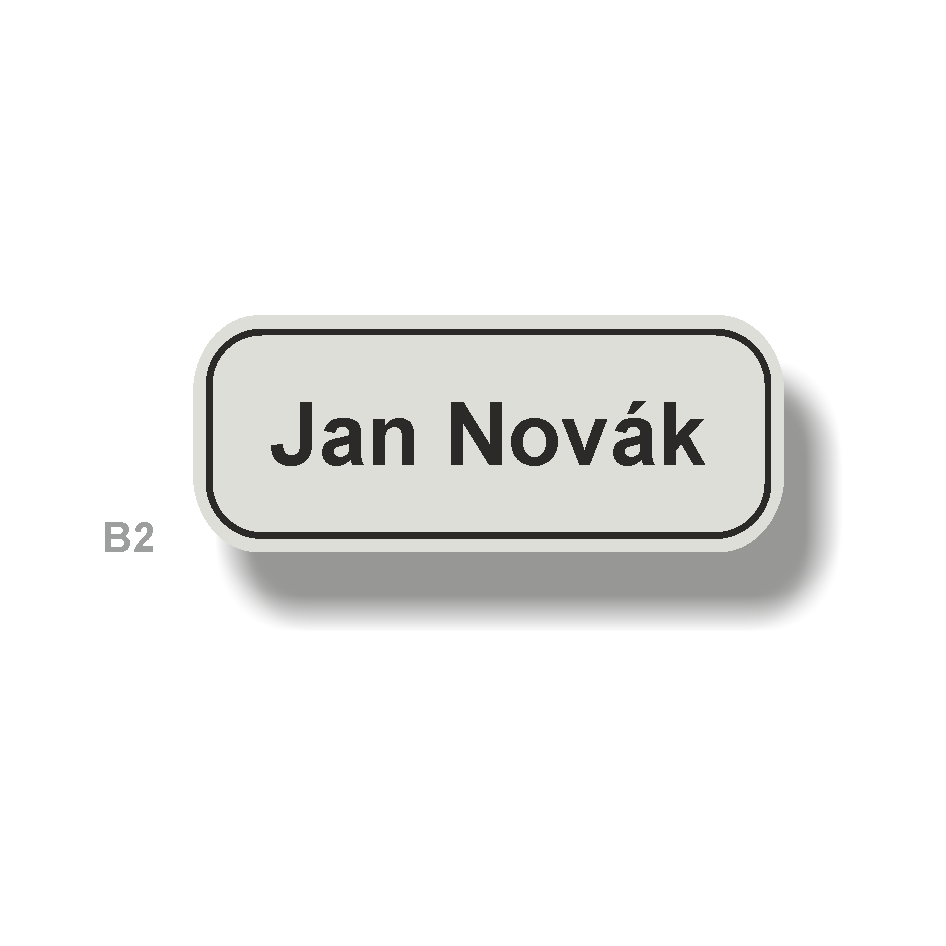 Štítky plastové - materiál matný šedý plast
