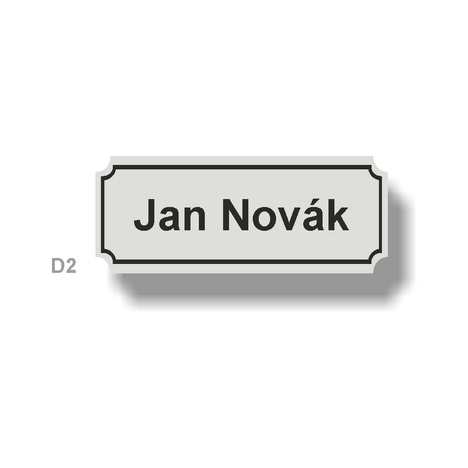 Štítky plastové - materiál matný šedý plast