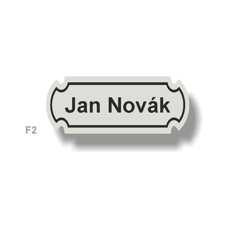 Štítky plastové - materiál matný šedý plast