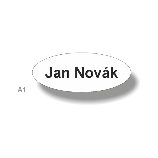 Štítky plastové - materiál matný bílý plast