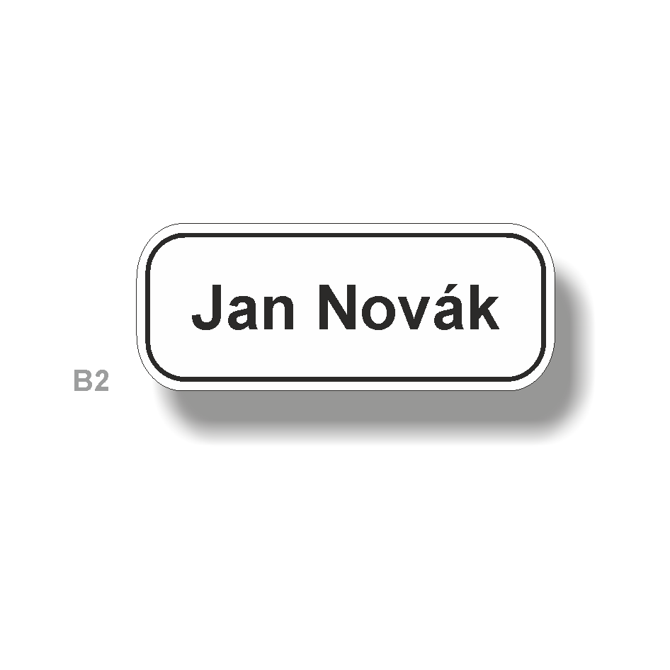 Štítky plastové - materiál matný bílý plast