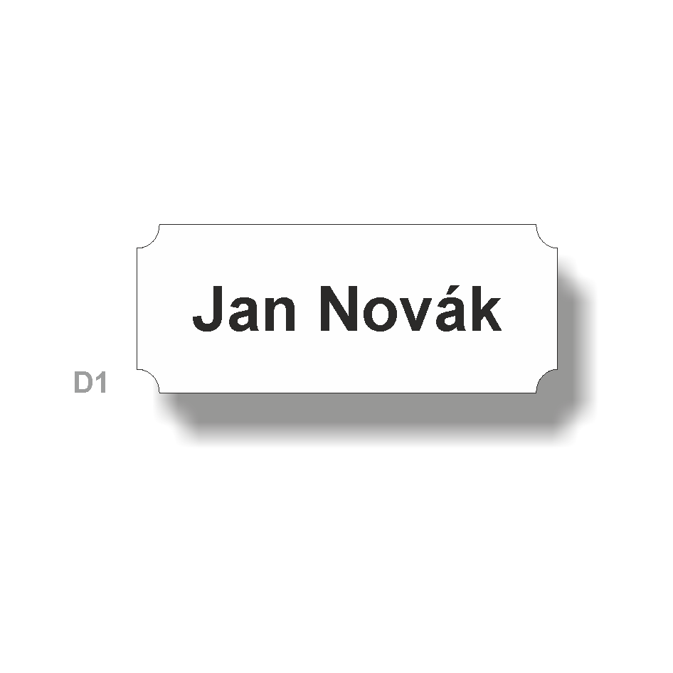 Štítky plastové - materiál matný bílý plast