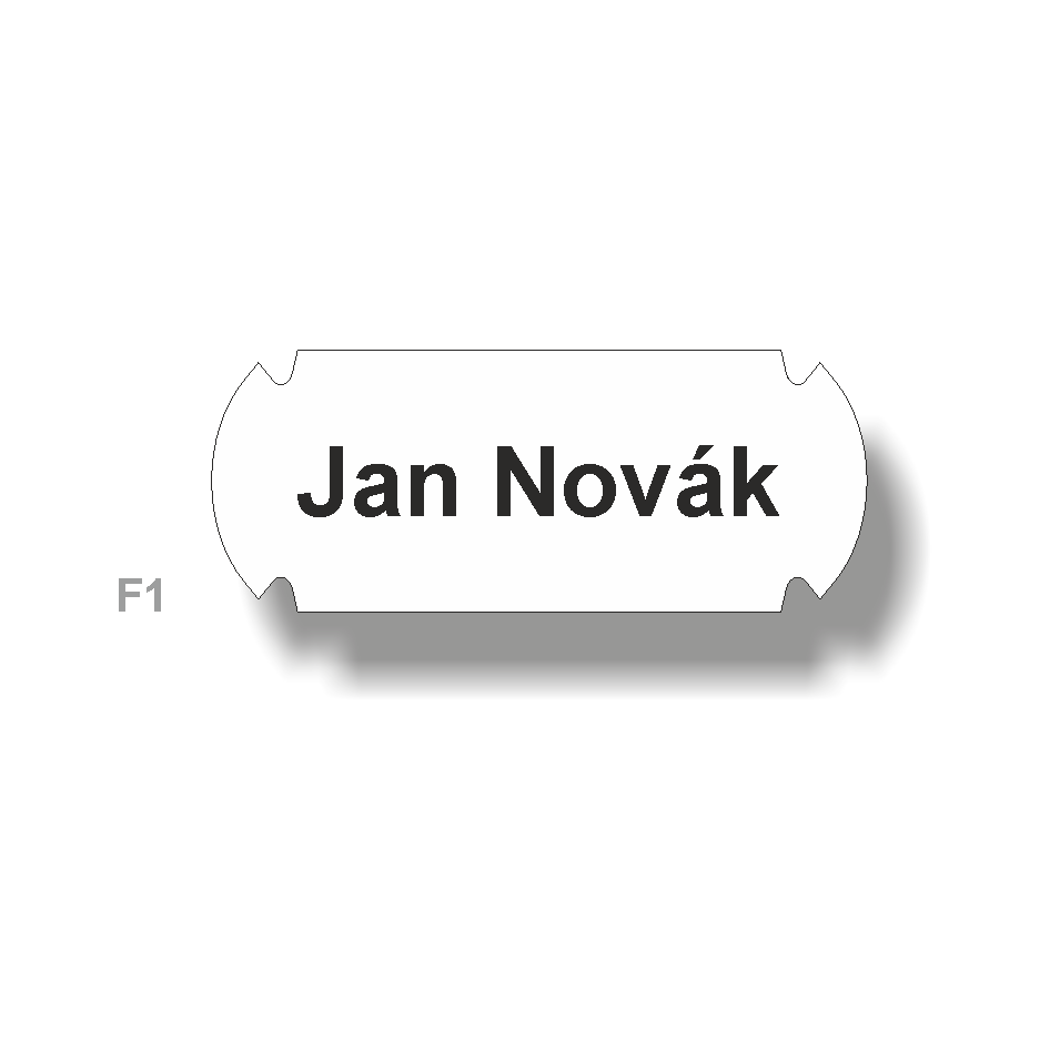 Štítky plastové - materiál matný bílý plast