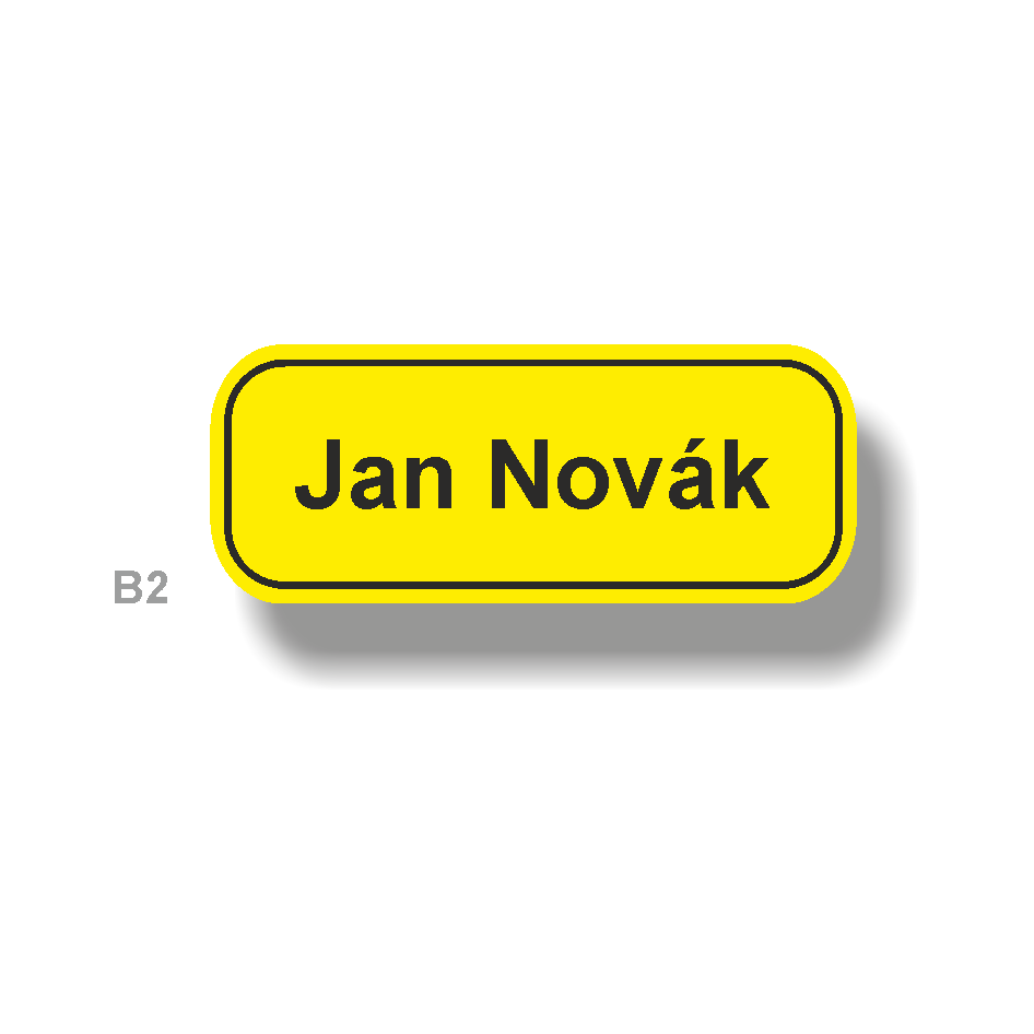 Štítky plastové - materiál matný žlutý plast