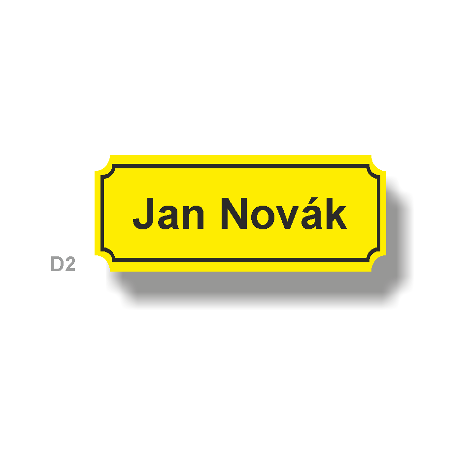 Štítky plastové - materiál matný žlutý plast