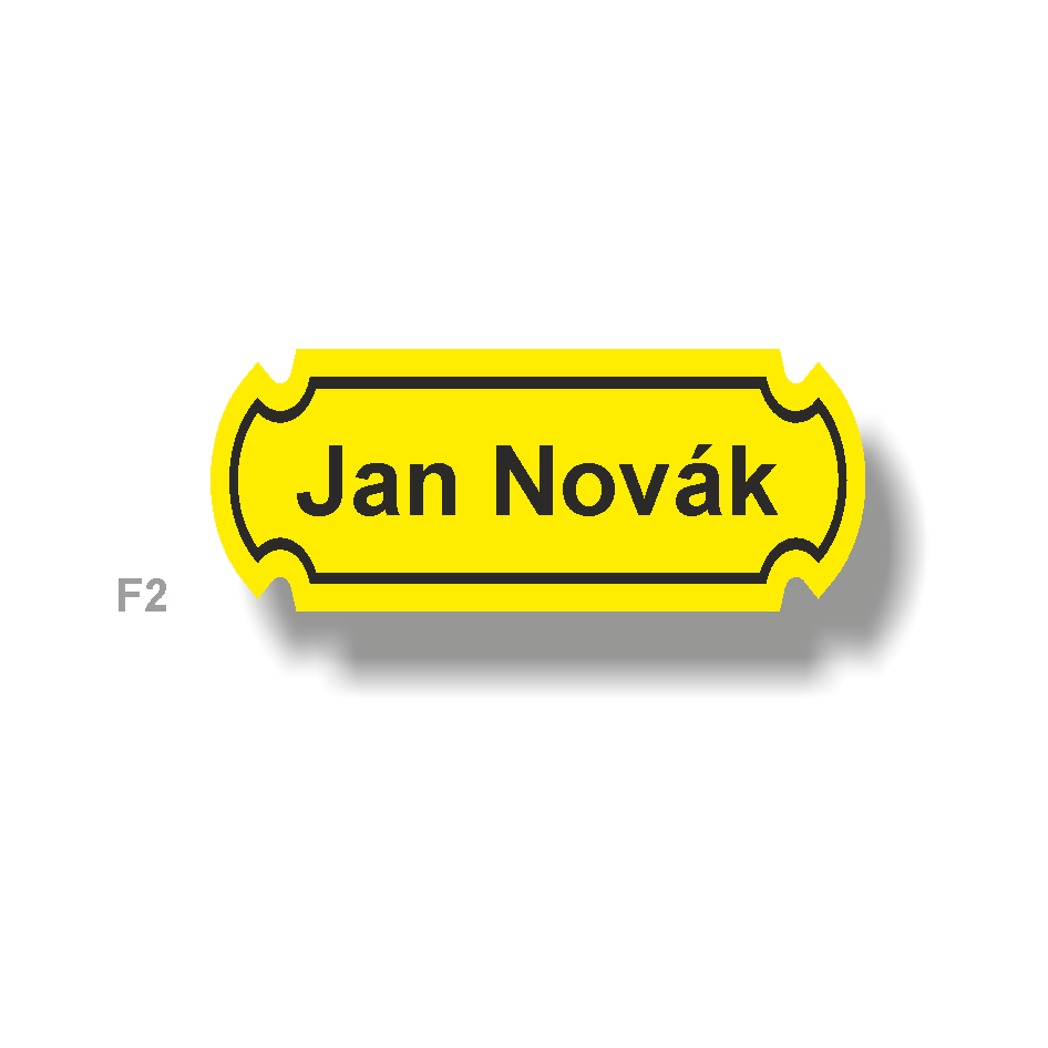 Štítky plastové - materiál matný žlutý plast