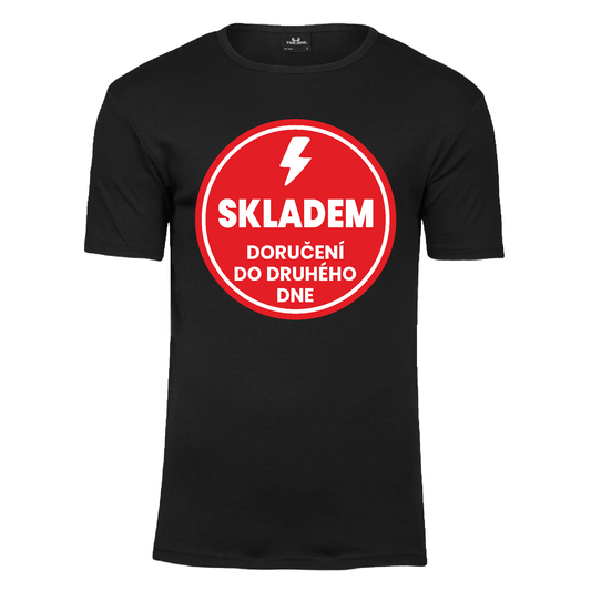 Luxusní pánské vypasované tričko (potisk přední strany)