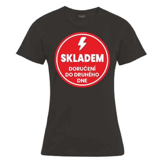 Premium dámské lehce vypasované tričko s vlastním potiskem